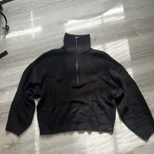 Turtle Neck Zip Up Sweater